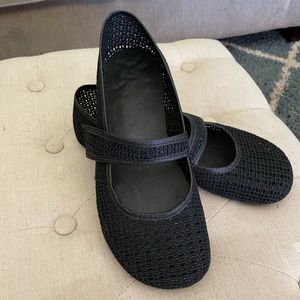Black Mary Jane Flats